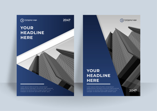 定制后台商业书籍封面设计模板。封面模板的报告在一个极简的风格与三角形的设计元素的照片图片下载