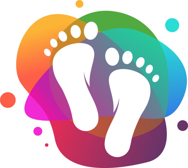 摘要彩色脚部护理标志设计具有标志性图片下载