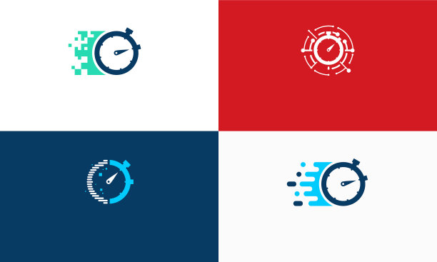 设定像素时间标志设计理念图片下载