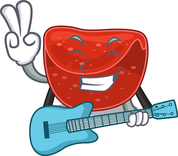 才华横溢的音乐家烘肉卷卡通片演奏音乐图片下载