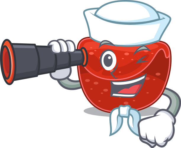 一个卡通图片肉饼水手使用双筒图片下载