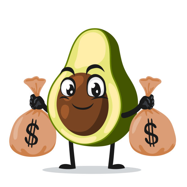 牛油果吉祥物或人物图片下载
