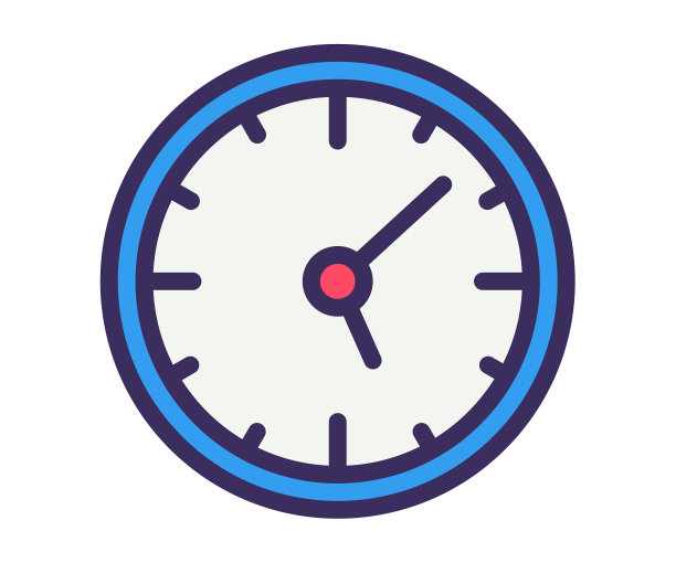 时间时钟小时单孤立图标与填充图片下载