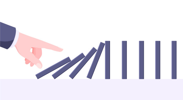 多米诺效应经营理念手启连锁图片下载