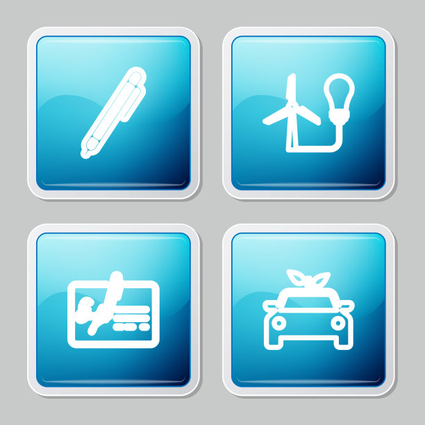 设线笔电灯泡与风力发电机签名图片下载