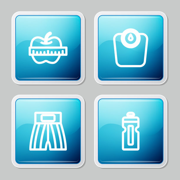 设线苹果和卷尺浴室秤图片下载