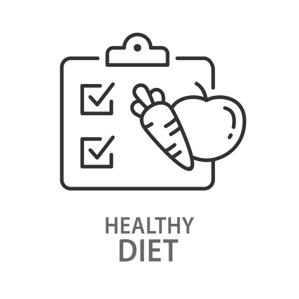 健康饮食线性图标图片下载