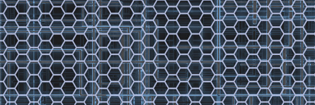 六边形的背景。蜂窝的几何结构。三维可视化图片下载