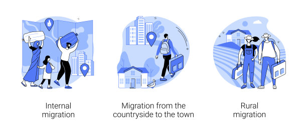 国内人民运动抽象概念矢量插图。图片下载