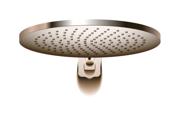 圆形莲蓬头水洒水车孤立在白色图片下载