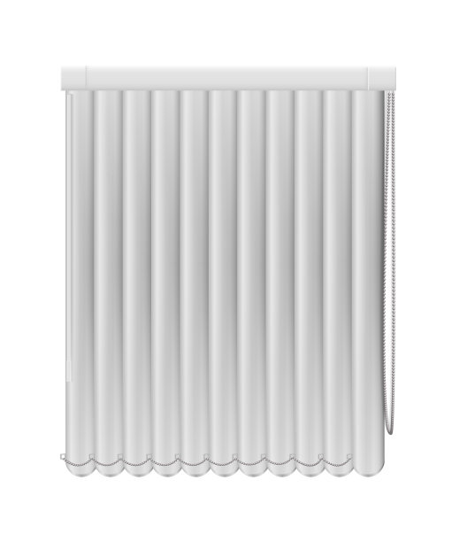 窗帘被隔离在白色的背景上图片下载