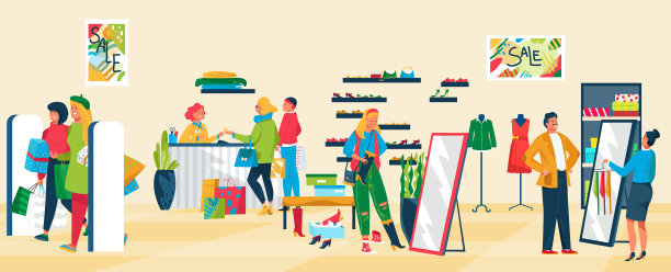 人在服装店成功零售新图片下载