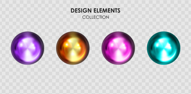 集合设置逼真的3d渲染金属图片下载