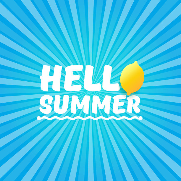 你好夏日海滩派对传单设计图片下载