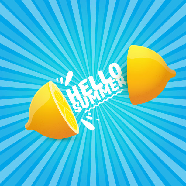 你好夏日海滩派对传单设计图片下载