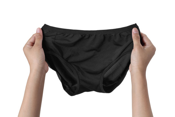女性手握内衣孤立在白色背景图片下载