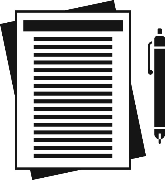 公证文件笔图标简约风格图片下载