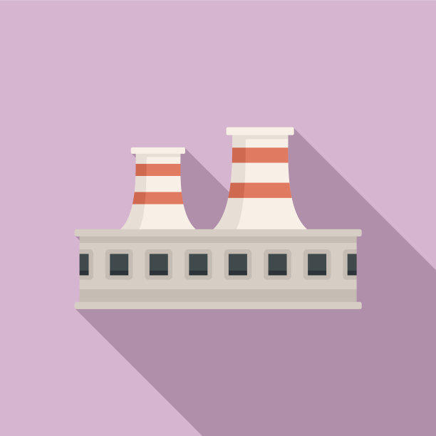 垃圾回收工厂图标扁平化风格图片下载