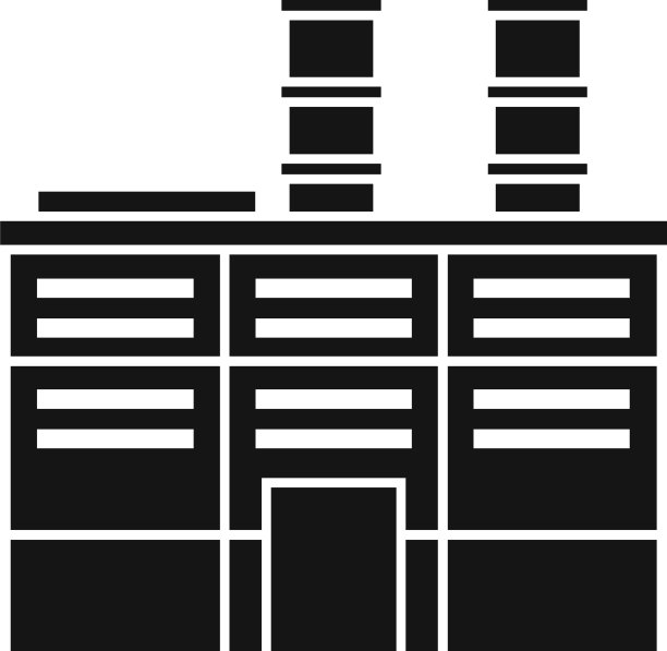 分类回收工厂图标简约风格图片下载