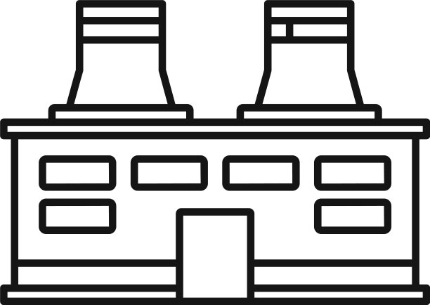 化学回收工厂图标轮廓样式图片下载