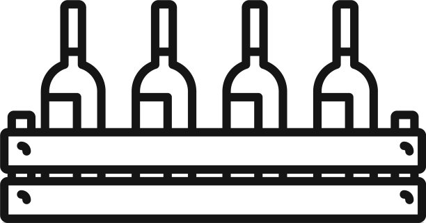 酒瓶木盒轮廓样式图标图片下载