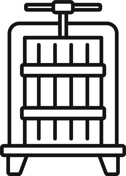 木酒压榨图标轮廓风格图片下载