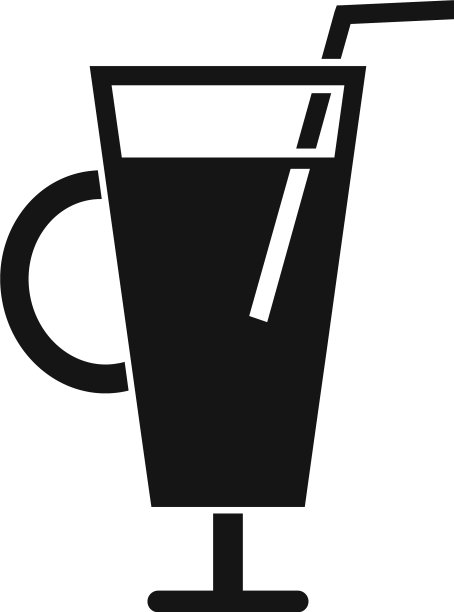 喝拿铁图标简约风格图片下载