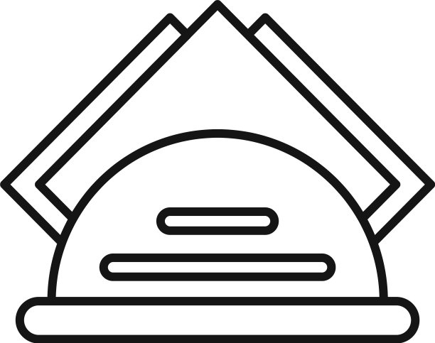 食物金属托盘图标轮廓风格图片下载