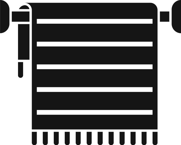 浴巾图标简约风格图片下载