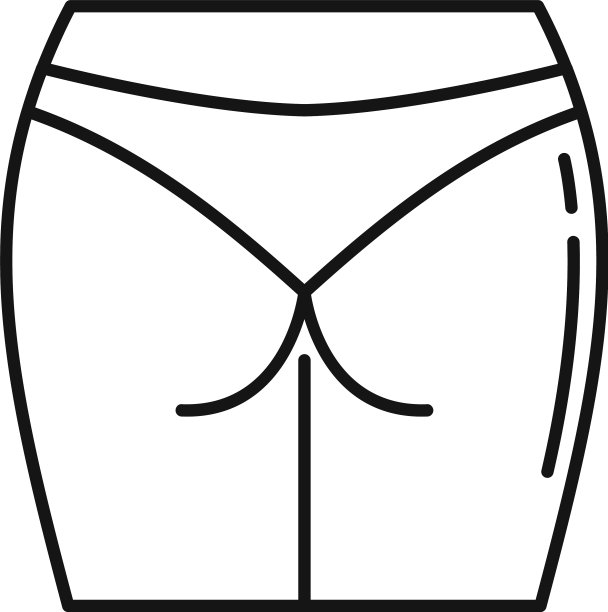 腿部激光脱毛图标轮廓风格图片下载