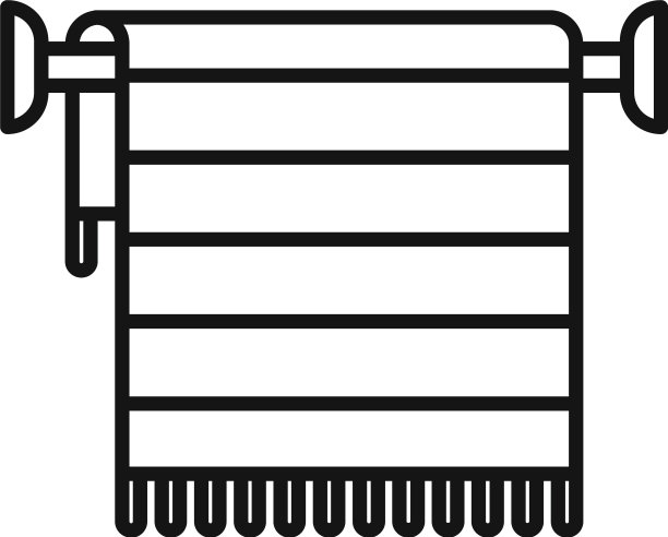 浴巾图标轮廓风格图片下载