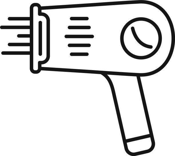 激光脱毛手枪图标轮廓风格图片下载