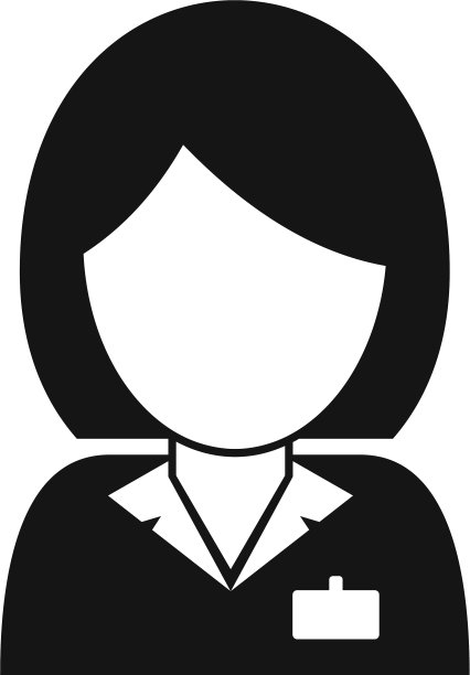 办公室经理女性图标简单的风格图片下载