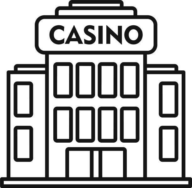 赌场建筑图标轮廓风格图片下载