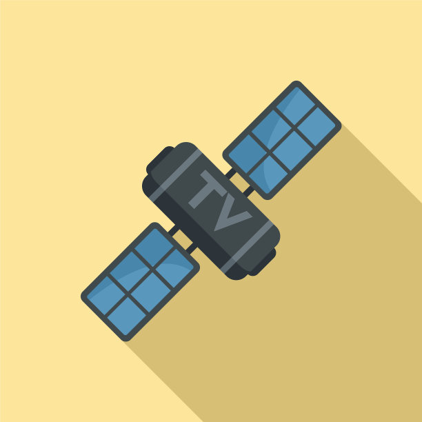 电视卫星图标扁平化风格图片下载