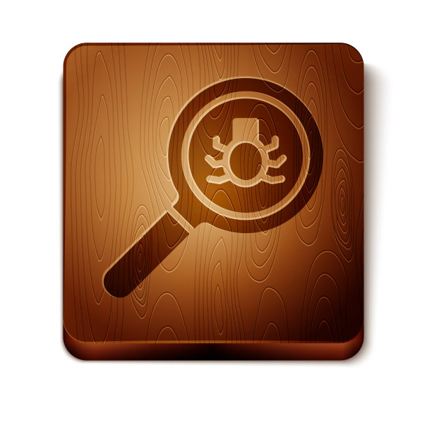 棕色跳蚤搜索图标孤立在白色图片下载