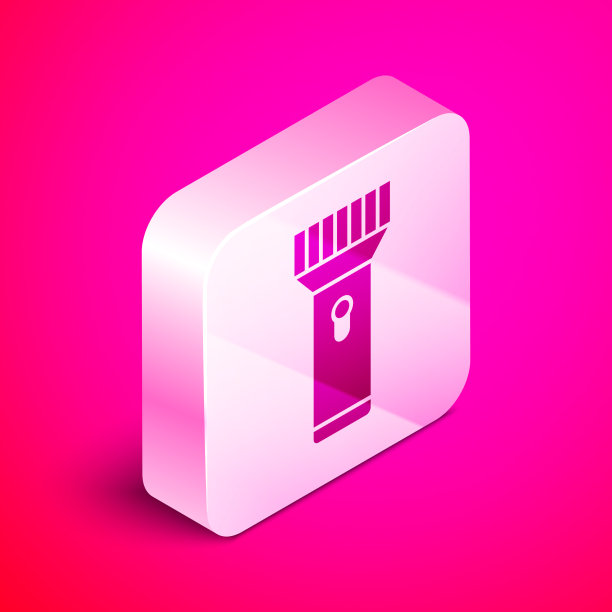 潜水员图标的等距手电筒打开图片下载