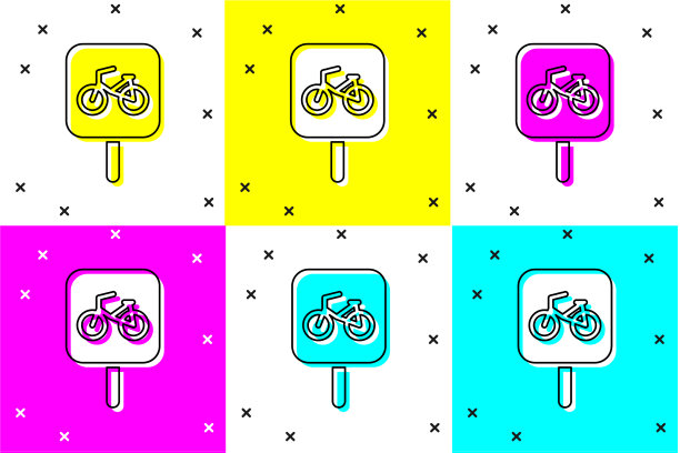 设置自行车停车图标隔离的颜色图片下载