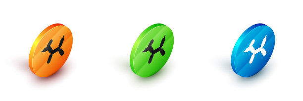 等距气球狗图标孤立在白色图片下载