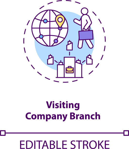 参观公司分公司概念图标图片下载