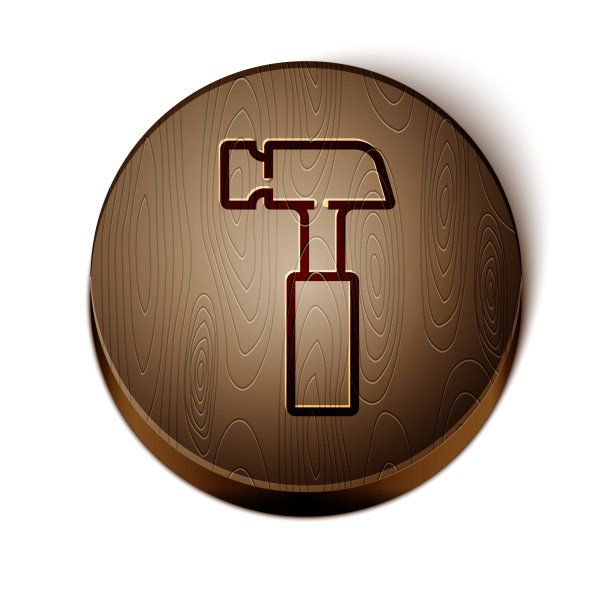 棕色线锤图标孤立在白色图片下载