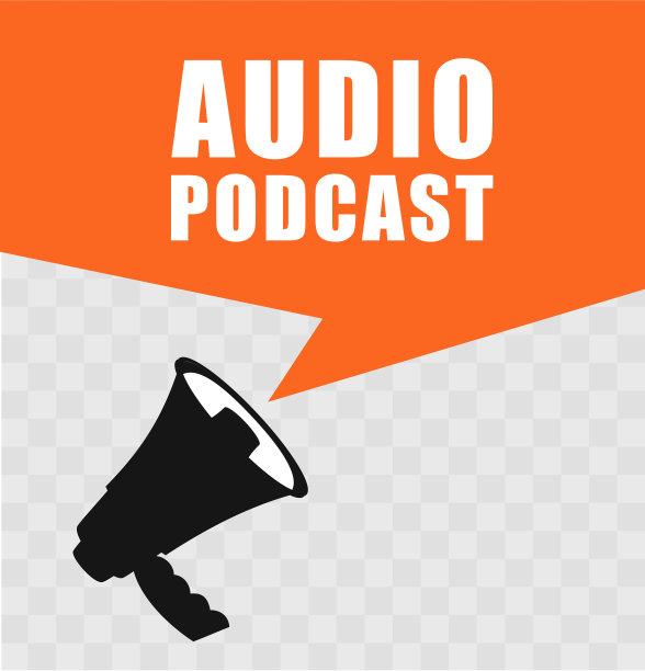 音频播客sign with loudspeaker webcast Audio图片下载