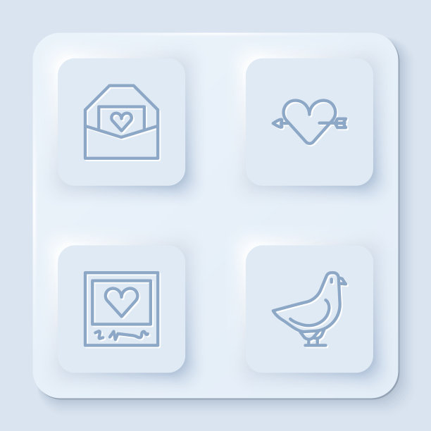 设线信封与情人心恋图片下载