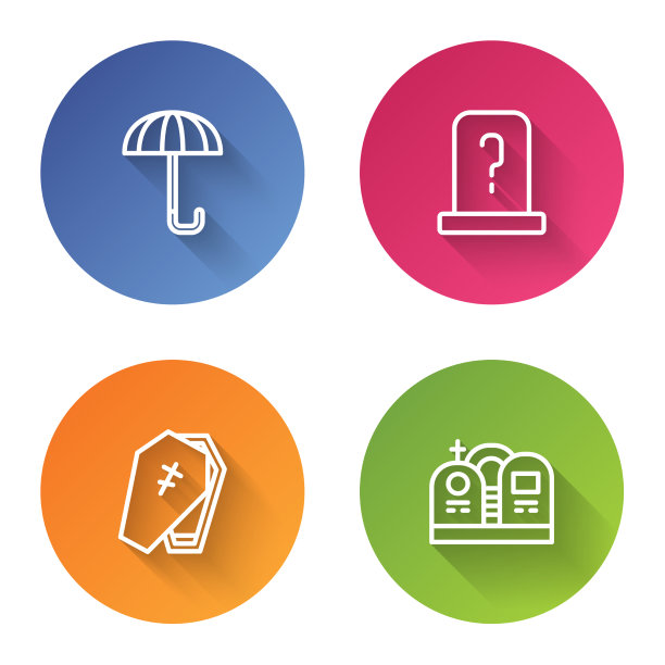 设线伞墓配墓碑棺材图片下载