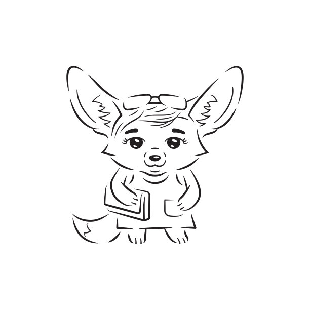 可爱时尚的女耳廓狐图片下载