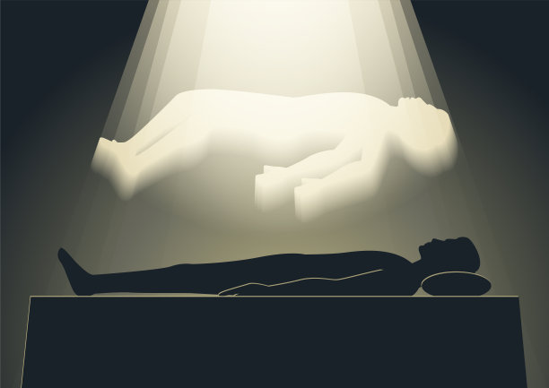 灵魂的剪影设计脱离身体图片下载