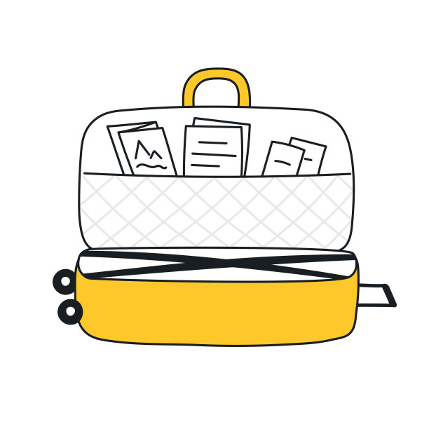 行李，打开旅行箱，里面有东西图片下载