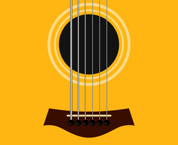 原声吉他身体特写插图图片下载