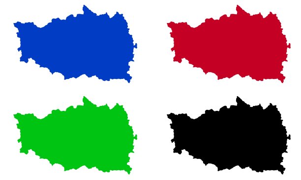 塞内加尔克杜古镇的剪影地图图片下载