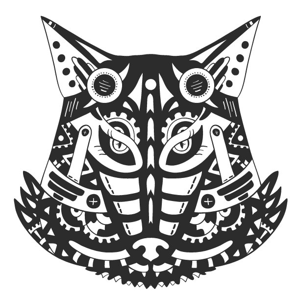 野生美丽的狐狸头手在白色的背景上画。打印。彩色矢量图册图片下载